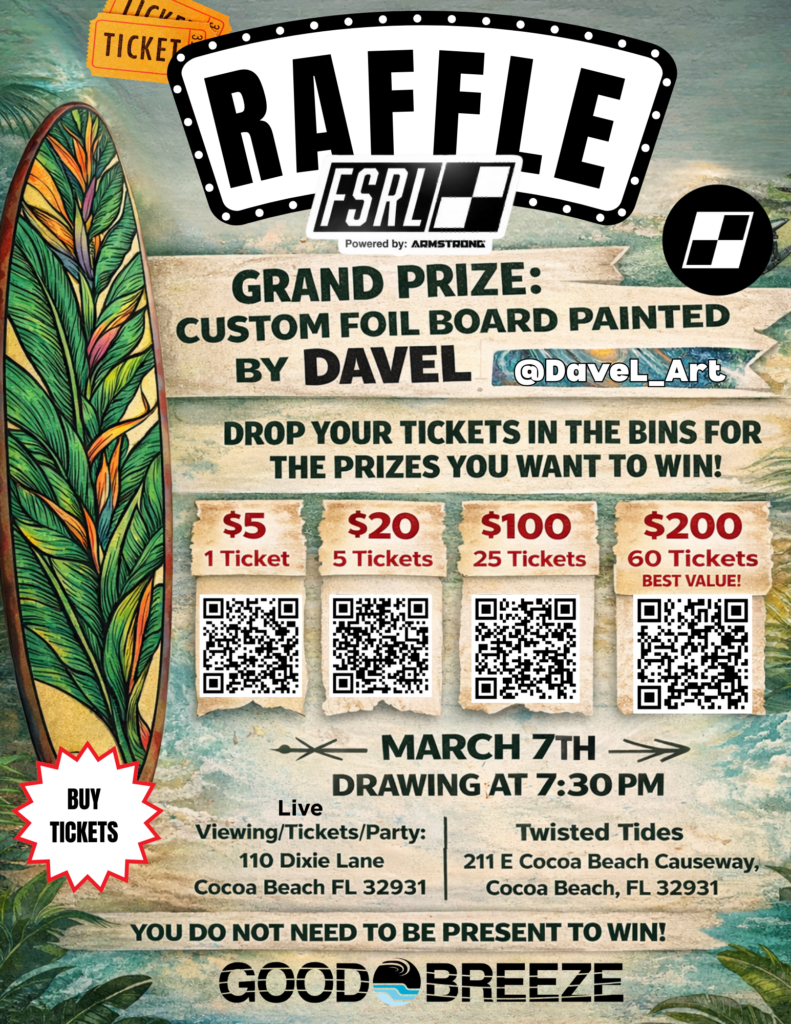 Raffle Tickets for FSRL Cocoa Beach